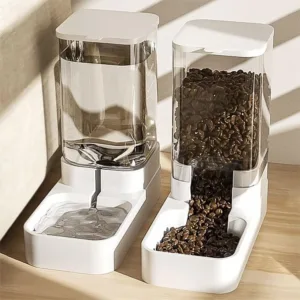 Automatic Pet Feeder and Water Dispenser Set for Dogs Cats Pets Large Capacity