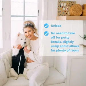 Recovery Suit for Dogs, Post-Surgery Dog Onesie, Anxiety Shirt, Calming Vest Jacket, Covers Abdominal Wound, Bodysuit