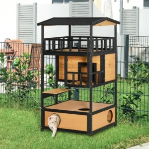 Outdoor And Indoor Cute Animal Pet Nests, Crate Bed Houses, Large Cat Villas And Wooden Cat Cage Houses.