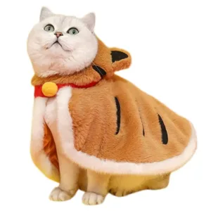 Cat Tiger Outfit Warm Cat Cloak Cat Cold Weather Clothes Warms Hooded Coat Pet Winter Clothes Pet Tiger Costume For Home Winter