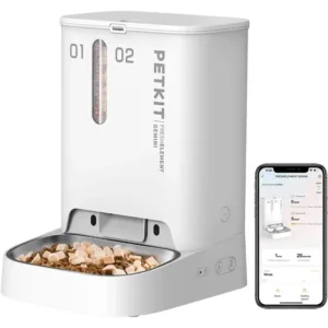 PETKIT Automatic Cat Feeder, 5L Automatic Cat Food Dispenser, Two Food Hoppers,Large Capacity Pet Dry Food Dispenser for Cat Dog