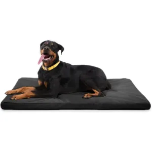 Tough Rip-Stop Orthopedic Dog Crate Bed - Durable, Removable, and Washable Cover, Kennel Crate Pad Fits in Crate