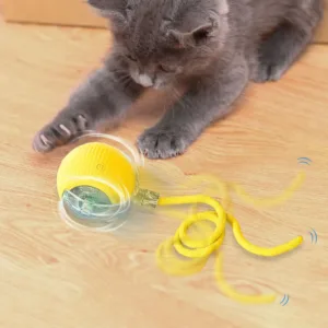 Cat Interactive Ball Toys USB Rechargeable Automatic Rolling Ball Funny Cat Toys Fast Rolling Ball for Indoor Cat Kitten