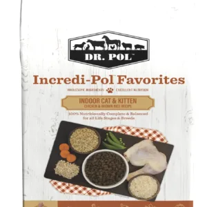 Incredi-Pol Favorites Indoor Cat and Kitten Chicken and Brown Rice Recipe Cat Food - 18lb