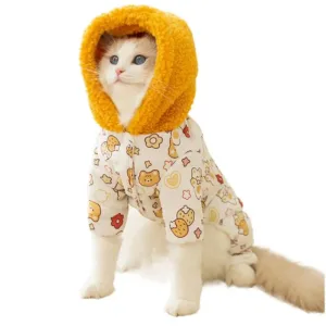 Cat Warm Coat Jacket Hairless Cat Jacket With Built-In Traction Buckle Winter Soft Puppy Clothes Cats Coat For Kitten Cat Pet