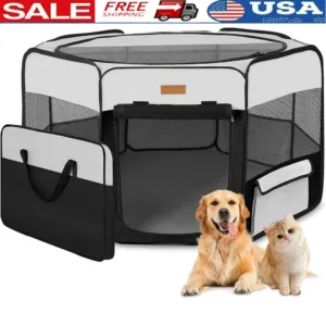 Portable Dog Playpen Indoor Outdoor Foldable Pet Tent Cats Puppies Rabbits Chickens Travel Camping Easy Setup Large Capacity