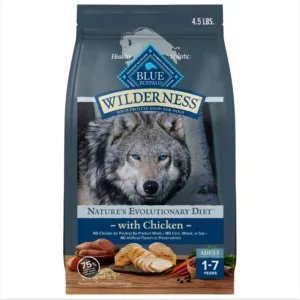 Wilderness Natural Dry Dog Food Plus Wholesome Grains, Chicken, 4.5 Lbs