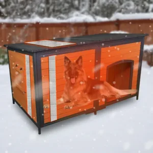 Outdoor Extra Large Dog House 59.1" L Outside Insulated Dog Kennel Weatherproof Winter, 6 Sides All-Round Foam for dogs