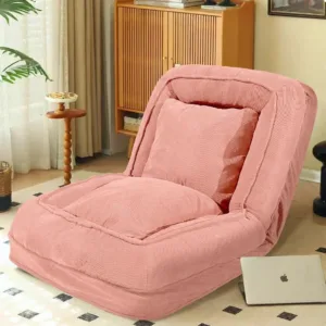 Upholstered Human Dog Bed for Adult Foldable, Convertible Lazy Sofa with 5 Adjustable Positions, Comfy Tatami Bean Bag Sofa