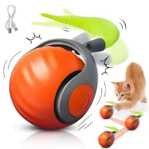NewSpeedy Tail 2.0 Cat Toy, Speedy Tail Cat Toy, Interactive Cat Ball Toy, Smart Cat Toys Ball, Two Speed Adjustment, with Tail 
