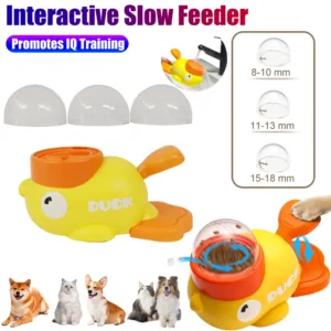 Dog Puzzle Feeder Interactive Pet Food Treat Dispenser Cartoon Duck Design Pet Snack Feeder for Dog Training Mental Enrichment